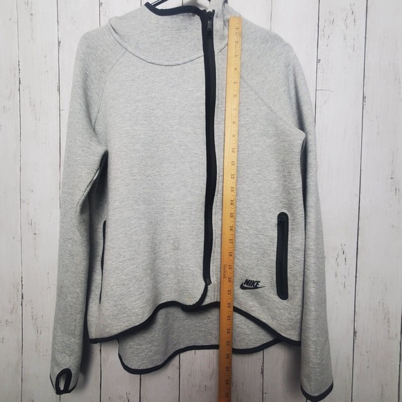 Nike Tech Cape Hoodie Sweatshirt Womens Size Small Gray Full Zip Up 545693-063 - Picture 9 of 10